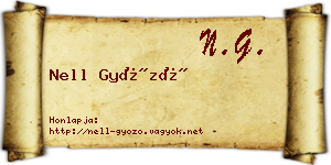 Nell Győző névjegykártya